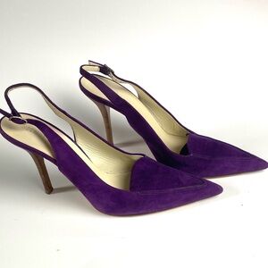 Helmut Lang Vintage y2k purple suede‎ heels 7.5